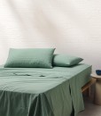 NEW-Vue-Yarn-Dyed-Stonewashed-Cotton-Gingham-Sheet-Set Sale