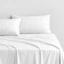 Sheridan-Bayley-Stripe-Washed-Percale-Sheet-Set-40cm-White Sale