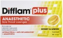 Difflam-Plus-Anaesthetic-Sore-Throat-Lozenges-Honey-Lemon-16-Pack Sale