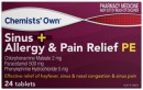 Chemists-Own-Sinus-Allergy-Pain-Relief-PE-24-Tablets Sale