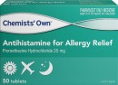 Chemists-Own-Antihistamine-for-Allergy-Relief-25mg-50-Tablets Sale