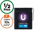 U-by-Kotex-Extra-Overnight-Pads-Pk-10 Sale