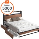 Oikiture-Metal-Bed-Frame-Queen-Double-King-LED-Headboard-Storage-Drawers-USB Sale