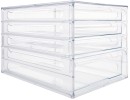 JBurrows-Desktop-File-Storage-Organiser-4-Drawer-Clear Sale