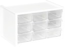 Otto-Small-Desktop-Organiser-with-9-Drawers-White Sale