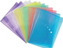 Keji-A4-Document-Wallets-with-Button-Closure-Assorted-12-Pack Sale