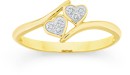 9ct-Gold-Diamond-Double-Heart-Ring Sale