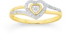9ct-Gold-Diamond-Double-Heart-Ring Sale