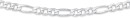 Italian-Sterling-Silver-Bevelled-31-45cm-Solid-Dia-Cut-Figaro-Chain Sale