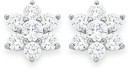 Sterling-Silver-Cubic-Zirconia-Flower-Cluster-Stud-Earrings Sale