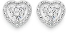 Sterling-Silver-Cubic-Zirconia-Heart-Studs Sale