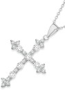 Sterling-Silver-Cubic-Zirconia-Fancy-Cross-Pendant Sale