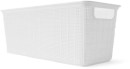 45L-Linen-Weave-Rectangle-Basket-White Sale