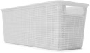 45L-Rectangle-Linen-Weave-Basket-Grey Sale