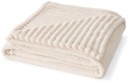 Plush-Ribbed-Blanket-QueenKing-Bed-Ivory Sale