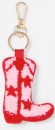 Fluffy-Boot-Charm-Keyring-Gold-Tone-Red-and-Pink Sale