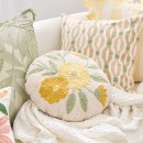 Clover-Round-Floral-Embroidered-Cushion-by-MUSE Sale