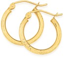 9ct-Gold-2x10mm-Diamond-Cut-Earrings Sale
