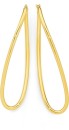 9ct-Gold-Thin-Oval-Wave-Hoop-Earrings Sale