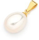 9ct-Gold-Cultured-Freshwater-Pearl-Teardrop-Pendant Sale
