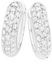 Sterling-Silver-Pave-Cubic-Zirconia-Huggie-Earrings Sale