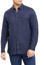 Tommy-Hilfiger-Linen-Long-Sleeve-Shirt-Navy-Blue Sale