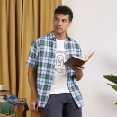 Gant-Reg-Cotton-Linen-Check-SS-Shirt Sale