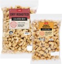 Coles-Dry-Roasted-Honey-Natural-or-Roasted-Salted-Cashews-400g-Pack Sale