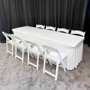 NEW-Seating-Pak-for-8-Rectangle-Table-Portsea-Chairs-Table-Cover-HIRE-Ea Sale