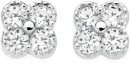Sterling-Silver-Cubic-Zirconia-Clover-Stud-Earrings Sale