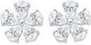 Sterling-Silver-Cubic-Zirconia-5-Petal-Flower-Stud-Earrings Sale