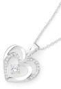 Sterling-Silver-Cubic-Zirconia-Double-Heart-Pendant Sale