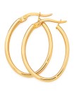 9ct-Gold-Squared-Tube-Oval-Hoop-Earrings Sale