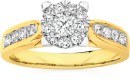 9ct-Gold-Diamond-Cluster-Ring Sale