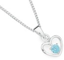 Sterling-Silver-Cubic-Zirconia-Blue-Open-Heart-Pendant Sale