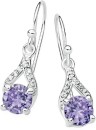 Sterling-Silver-Round-Cubic-Zirconia-Open-Pear-Drop-Hook-Earrings Sale