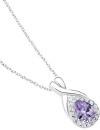 Sterling-Silver-Pear-Cubic-Zirconia-Twist-45cm-Pendant Sale