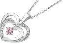 Sterling-Silver-Cubic-Zirconia-Double-Heart-Pendant Sale