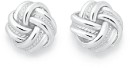 NEW-Sterling-Silver-Double-Wire-Knot-8mm-Stud-Earrings Sale