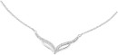 Sterling-Silver-Cubic-Zirconia-Woven-V-Shape-45cm-Necklace Sale