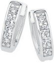 Sterling-Silver-Channel-Cubic-Zirconia-19mm-Huggie-Earrings Sale