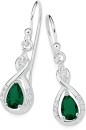 Sterling-Silver-Green-Pear-Marquise-Cubic-Zirconia-Drop-Earrings Sale