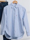 Levis-Harlie-New-BF-Shirt-in-Hug-Stripe-Chambray-Blue Sale
