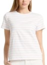 Guess-Jeans-T-Shirt-in-Pure-White-Ground-Pink-Stripes Sale