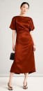 Basque-Crushed-Acetate-Twist-Back-Dress Sale