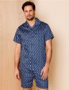 Reserve-Cotton-Sateen-PJ-Set-Phased-Geo-Navy Sale