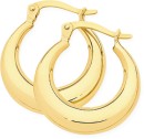 9ct-Gold12mm-Polished-Puff-Creole-Earrings Sale