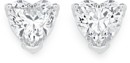 Sterling-Silver-Heart-Cubic-Zirconia-Stud-Earrings Sale