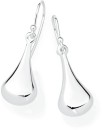Sterling-Silver-Domed-Tapered-Drop-Hook-Earrings Sale