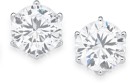 Sterling-Silver-Round-Cubic-Zirconia-Stud-Earrings Sale